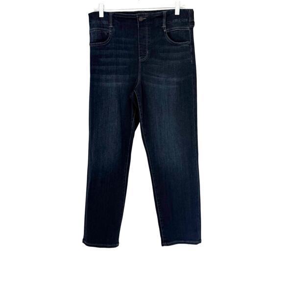 Liverpool Gia Glider Pull-On Straight Leg Jeans Halifax Dark Size 12/31 Petite - Picture 3 of 9